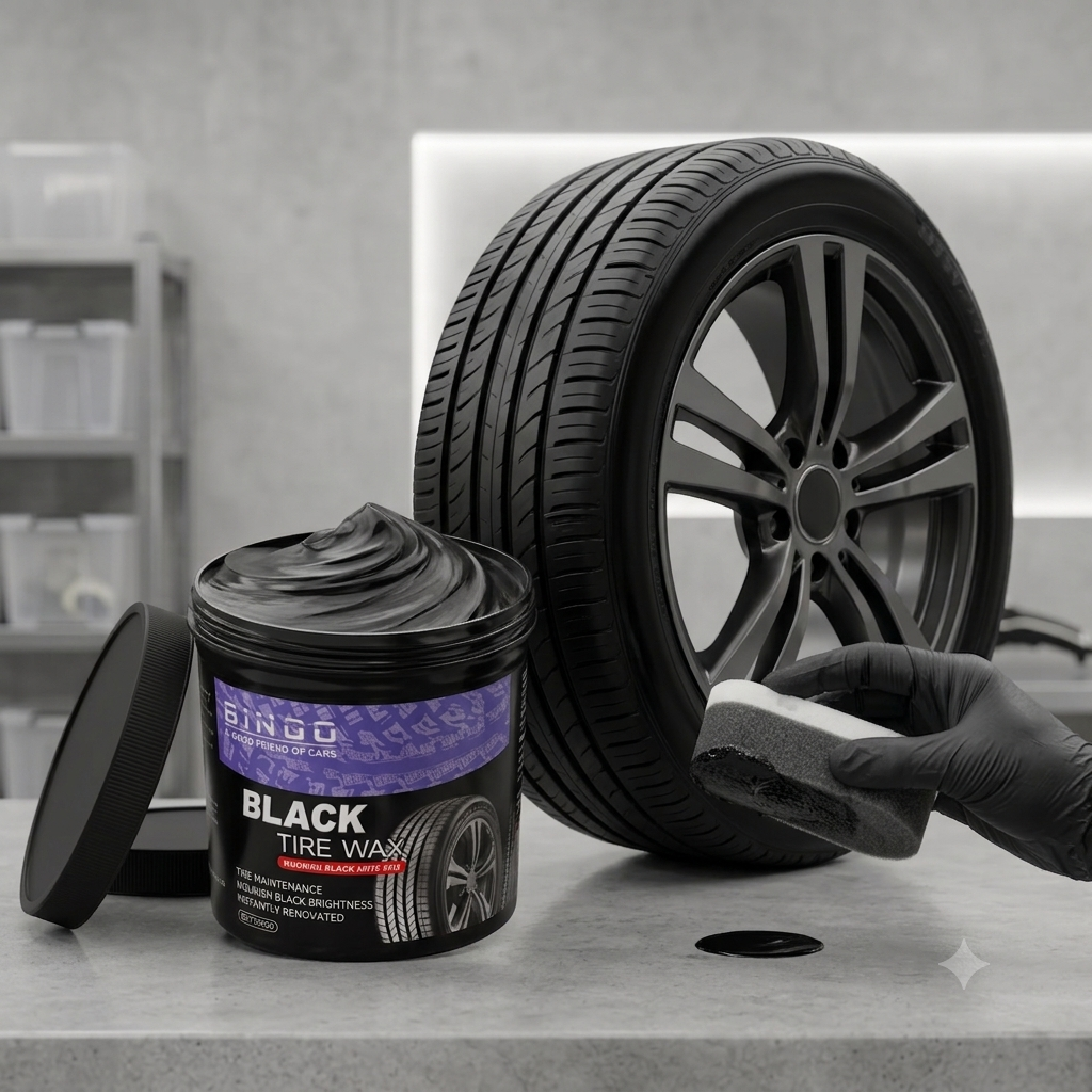 Premium Black Tire Wax & Rubber Restorer